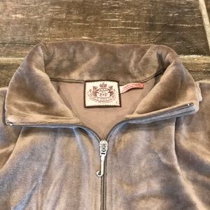 JUICY velour light brown zip up